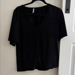 Z Supply Classic Suede Black V-Neck Tee